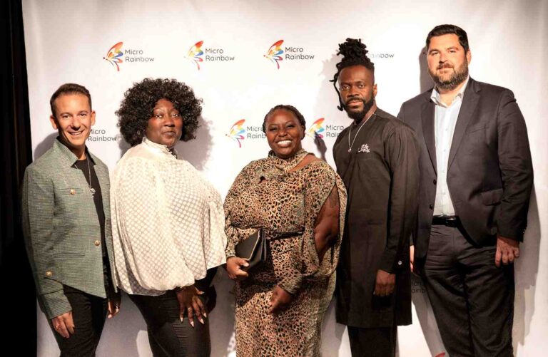 Moud Goba, Lady Phyll and other speakers at Micro Rainbow's report launch in 2024.