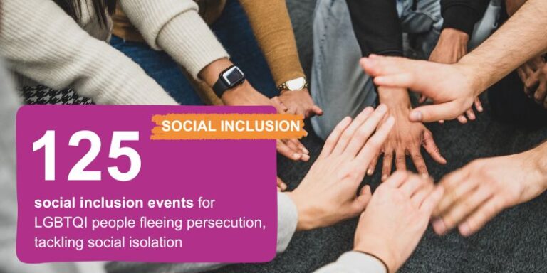 125 social inclusion events for LGBTQI people fleeing persecution, tackling social isolation